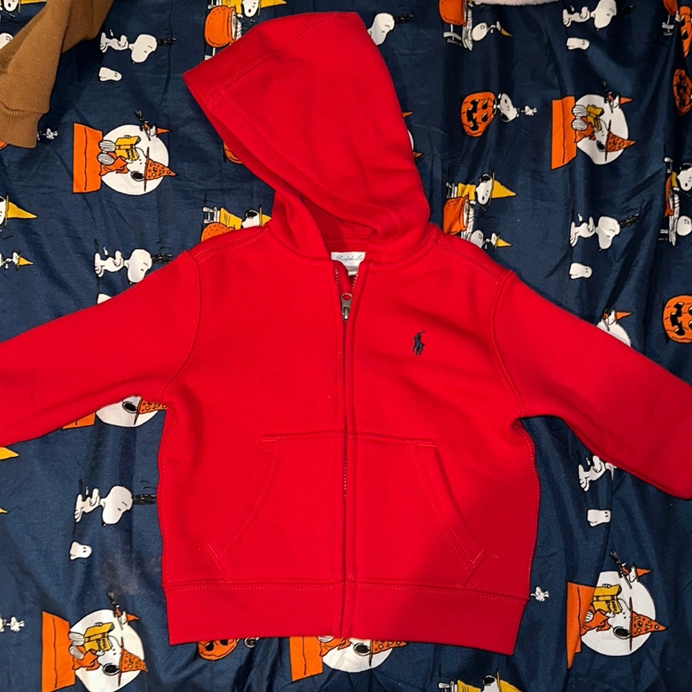 Red Ralph Lauren hoodie toddler